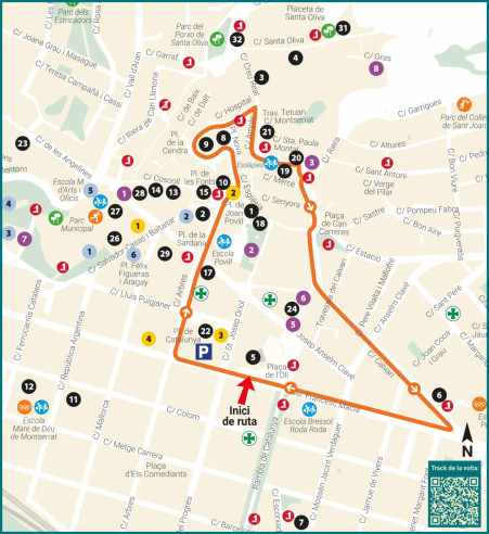 Mapa Volta 3-Olesa centre